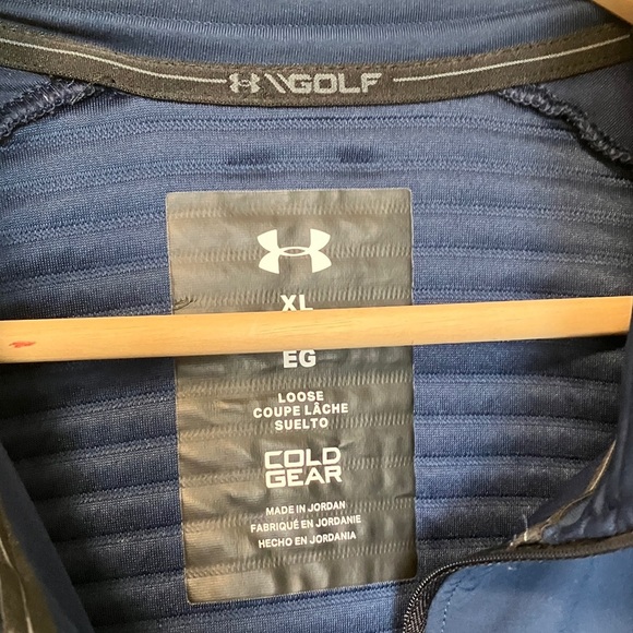 Under Armour Golf Navy Quarter-Zip Pullover - Picture 2 of 4